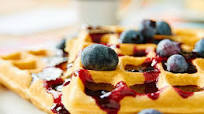 Low-Calorie Waffles With Blueberries Low-Calorie Waffles With Blueberries