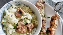 Pork Souvlaki With Lemon Rice Pork Souvlaki With Lemon Rice