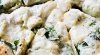 Spinach Artichoke White Cheese Pizza Spinach Artichoke White Cheese Pizza