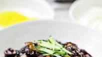Jajangmyeon (noodles in a black bean sauce) Jajangmyeon (noodles in a black bean sauce)