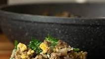 Hamburger Skillet with Mushrooms and Spinach Hamburger Skillet with Mushrooms and Spinach