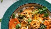 Thai Red Curry with Shrimp, Vegetables, and Infused Rice Thai Red Curry with Shrimp, Vegetables, and Infused Rice