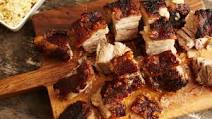 Crispy roast pork belly with egg fried rice Crispy roast pork belly with egg fried rice