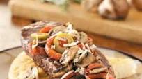 Italian Strip Steaks with Focaccia Italian Strip Steaks with Focaccia