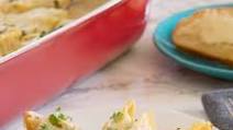 Chicken Stuffed Shells With Alfredo Sauce Chicken Stuffed Shells With Alfredo Sauce
