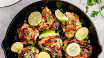 Crispy Cilantro Lime Chicken Thighs (Whole30, Paleo, Keto, GF) Crispy Cilantro Lime Chicken Thighs (Whole30, Paleo, Keto, GF)