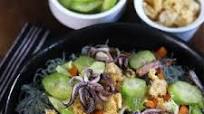 Pancit Pusit with Kamias and Chicharon Pancit Pusit with Kamias and Chicharon