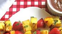 Grilled Fruit Kabobs with Chocolate Yogurt Dip Grilled Fruit Kabobs with Chocolate Yogurt Dip