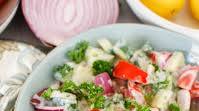 Cucumber Tomato Salad with Yogurt Dressing Cucumber Tomato Salad with Yogurt Dressing