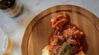 Brezelknödel mit Gulasch: Pretzel Dumplings and Beer Pork Goulash Brezelknödel mit Gulasch: Pretzel Dumplings and Beer Pork Goulash