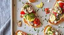 Roasted Vegetable Toasts with White Bean Hummus Roasted Vegetable Toasts with White Bean Hummus