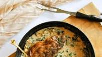 Keto Paprika Spiced Pork Chops with Creamy Spinach Keto Paprika Spiced Pork Chops with Creamy Spinach