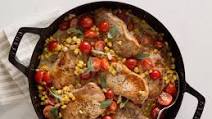Pork Chops with Corn and Tomatoes Pork Chops with Corn and Tomatoes