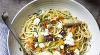 Vegetarian Mediterranean Pasta with Feta and Artichokes Vegetarian Mediterranean Pasta with Feta and Artichokes