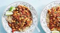 Beef & White Bean Chili with Couscous, Lime & Cilantro Beef & White Bean Chili with Couscous, Lime & Cilantro