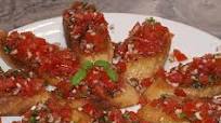 Bruschetta con pomodoro e basilico Bruschetta con pomodoro e basilico