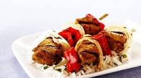 Grilled Indian Pork Kabobs with Sweet Onions and Red Bell Peppers Grilled Indian Pork Kabobs with Sweet Onions and Red Bell Peppers