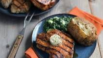 Dry Rubbed Porterhouse Pork Chops with Steakhouse Butter Dry Rubbed Porterhouse Pork Chops with Steakhouse Butter