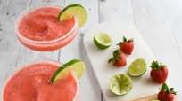 Festive Low-FODMAP Strawberry Margarita Smoothie; Gluten-free, Vegan Festive Low-FODMAP Strawberry Margarita Smoothie; Gluten-free, Vegan
