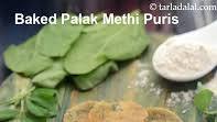 Baked Palak Methi Puris Baked Palak Methi Puris