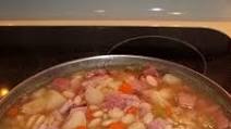 Lima and Navy Bean and Ham Soup Lima and Navy Bean and Ham Soup