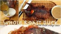 Whole Roasted Duck with Asian Orange Sauce