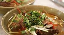 Spicy beef ramen noodle soup Spicy beef ramen noodle soup