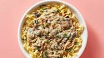 Saucy Mushroom Stroganoff with Buttered Egg Noodles Saucy Mushroom Stroganoff with Buttered Egg Noodles