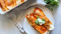 Beef And Refried Bean Enchiladas Recipe Beef And Refried Bean Enchiladas Recipe