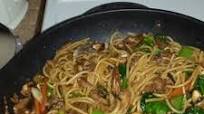 Vegetable stir fry with spaghetti Vegetable stir fry with spaghetti