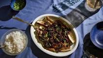 Roasted Eggplant With Cheater Sichuan-Style Pork Recipe Roasted Eggplant With Cheater Sichuan-Style Pork Recipe