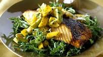 Grilled Salmon with Avocado and Mango Salsa Grilled Salmon with Avocado and Mango Salsa