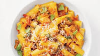 Rigatoni with Summer Bolognese Rigatoni with Summer Bolognese