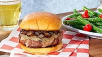 Caramelized Onion & Cheddar Beyond Burgers™ with Garlic Green Beans Caramelized Onion & Cheddar Beyond Burgers™ with Garlic Green Beans