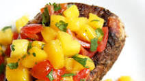 Caribbean Pork Chops with Mango Salsa Caribbean Pork Chops with Mango Salsa