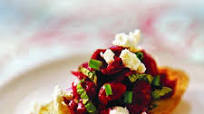 Cherry basil bruschetta Cherry basil bruschetta
