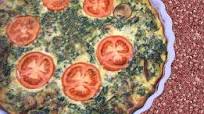 Crustless Spinach Quiche with Bacon & Tomatoes Crustless Spinach Quiche with Bacon & Tomatoes