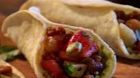 Shrimp and Pork Tacos with Tomato Salsa and Creamed Avocado Shrimp and Pork Tacos with Tomato Salsa and Creamed Avocado