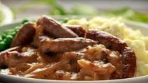 Slow cooked sausage and onion casserole for kids Slow cooked sausage and onion casserole for kids