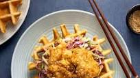 High protein Japanese-style chicken and waffles High protein Japanese-style chicken and waffles