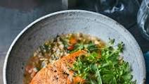 Steelhead Trout with Creamy Barley & Herb Salad Steelhead Trout with Creamy Barley & Herb Salad