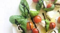Caprese Salad Skewers with a Balsamic Glaze Caprese Salad Skewers with a Balsamic Glaze