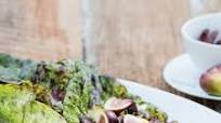 Freckled Leaf Lettuce with Goat Cheese, Pecans & Brown Turkey Figs Freckled Leaf Lettuce with Goat Cheese, Pecans & Brown Turkey Figs