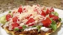 Taco bean tostada Taco bean tostada