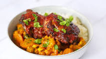 Tandoori Chicken with Tikka Masala Vegetable Curry Tandoori Chicken with Tikka Masala Vegetable Curry