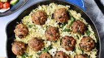 Greek Turkey Meatballs With Lemon Orzo Greek Turkey Meatballs With Lemon Orzo