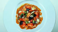 Mediterranean Salad with Crayfish, Porcini Mushrooms, Lemon, and Basil Mediterranean Salad with Crayfish, Porcini Mushrooms, Lemon, and Basil