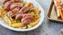 Bacon-Wrapped Pork Tenderloin with Apples and Onions Bacon-Wrapped Pork Tenderloin with Apples and Onions