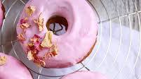 Baked Cinnamon Donuts With Pink Coconut Glaze Baked Cinnamon Donuts With Pink Coconut Glaze