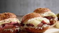 Reuben Sliders on Pretzel Rolls Reuben Sliders on Pretzel Rolls
